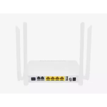 Абонентский терминал (ONU) SNR ONU-GPON-4E-2P-DW, 802.11a/b/g/n/ac, 5 ГГц/2.4 ГГц, до 1.17 Гбит/с, WAN (GPON SC/UPC) 1x1 Гбит/с, LAN 4x1 Гбит/с, внешних антенн: 4 (SNR-ONU-GPON-4E-2P-DW)