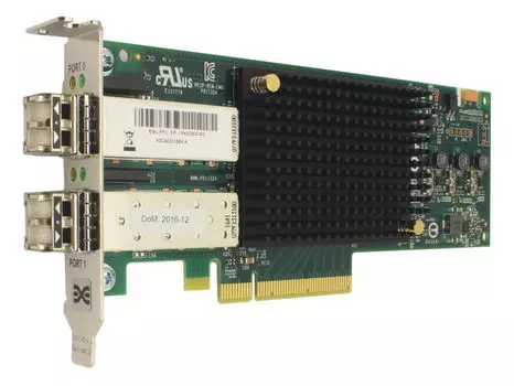 Адаптер FC Broadcom Emulex LPe32002, 2xLC, 32 Гб/с, PCI-Ex8, Bulk (LPE32002-M2)