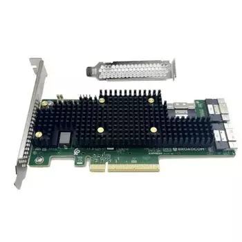 Адаптер HBA Broadcom 9600-24i, SAS/SATA/NVMe 24G, 24-port (SlimSAS), PCI-Ex8, SGL (05-50111-01)