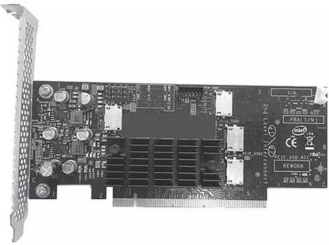 Адаптер HBA NVMe Intel, NVMe, 4-port (OCuLink), PCI-Ex16, Retail (AXXP3RTX16040 958240)