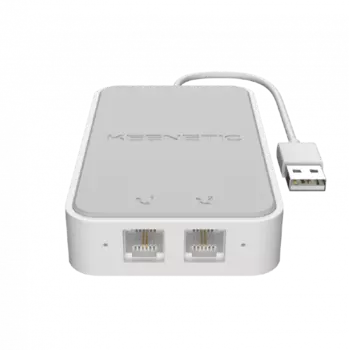 Адаптер Keenetic Linear, USB-адаптер для двух аналоговых телефонов, белый (KN-3110)