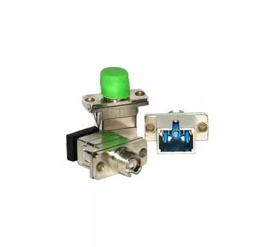 Адаптер оптический FC/SC (APC), симплекс, одномодовый, серебристый TopLAN (TOP-FC-APC/SC-APC SM)