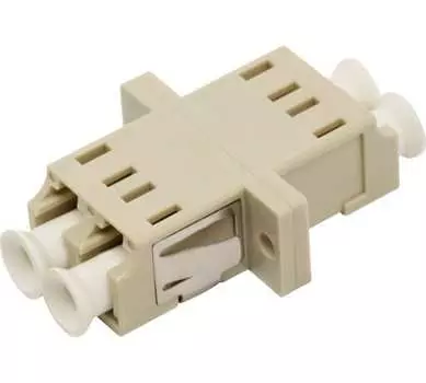 Адаптер оптический LC UPC, дуплекс, многомодовый, бежевый LANMASTER LAN-2LC/S-AM-MM (LAN-2LC/S-AM-MM)
