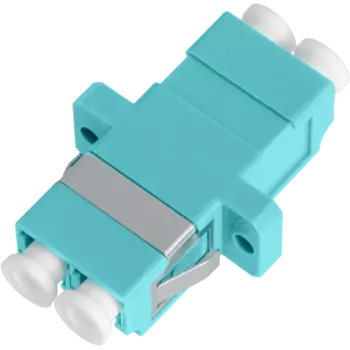 Адаптер оптический LC (UPC), дуплекс, многомодовый, OM3, бирюзовый, 2 шт. NIKOMAX (NMF-OA2M3-FN-LCU-LCU-AQ-2)