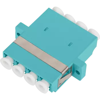 Адаптер оптический LC (UPC), квадро, многомодовый, OM3, бирюзовый, 2 шт. NIKOMAX (NMF-OA4M3-FN-LCU-LCU-AQ-2)