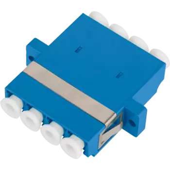 Адаптер оптический LC (UPC), квадро, одномодовый, OS2, синий, 2 шт. NIKOMAX (NMF-OA4S2-FN-LCU-LCU-BL-2)