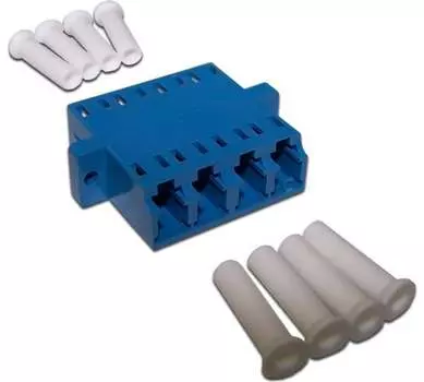 Адаптер оптический LC (UPC), квадро, одномодовый, синий TWT (TWT-4LC/S-AM-SM)