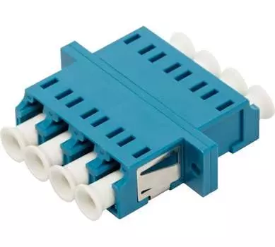 Адаптер оптический LC (UPC), квадро, одномодовый, синий LANMASTER (LAN-4LC/S-AM-SM)