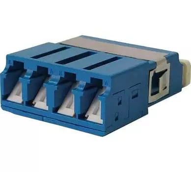 Адаптер оптический LC (UPC), квадро, одномодовый, синий LANMASTER (LAN-4LCS/SH-AM-SM)