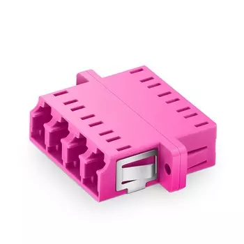 Адаптер оптический проходной LC (UPC), квадро, многомодовый, OM4, пурпурный Eurolan (36A-40-4L-02MG)