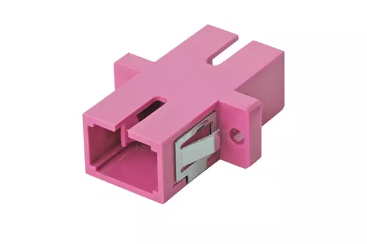 Адаптер оптический проходной SC (UPC), симплекс, многомодовый, OM4, пурпурный Eurolan (36A-40-SC-02MG)