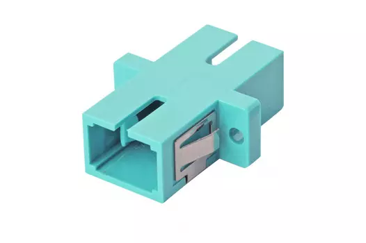 Адаптер оптический проходной SC (UPC), симплекс, многомодовый, OM3, бирюзовый Eurolan (36A-30-SC-02AQ)