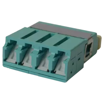 Адаптер оптический SC/LC, квадро, многомодовый, OM3, бирюзовый LANMASTER (LAN-4LCS/SH-AM-OM3)