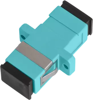 Адаптер оптический SC (UPC), дуплекс, многомодовый, OM3, бирюзовый NIKOMAX (NMF-OA1M3-FN-SCU-SCU-AQ-2)