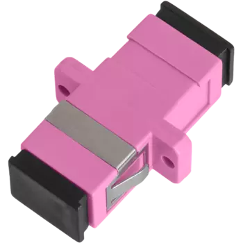 Адаптер оптический SC (UPC), симплекс, многомодовый, OM4, пурпурный, 2 шт. NIKOMAX (NMF-OA1M4-FN-SCU-SCU-MG-2)