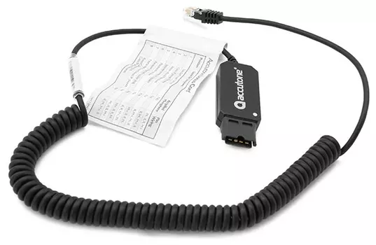 Адаптер-переходник Accutone Lexsus Cord QD PLT - RJ для телефонных гарнитур , черный
