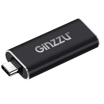 Адаптер-переходник USB 3.1 Type-C(M)-HDMI(19F) 4K, 5см, черный Ginzzu (GC-870HC)
