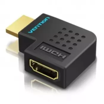 Адаптер-переходник Vention угловой HDMI(19F)-HDMI(19M) v2.0, до 18 Гб/сек, черный (AIBB0)