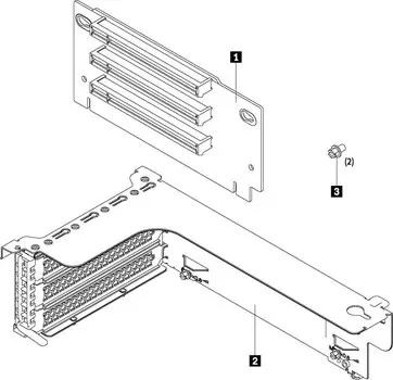 Адаптер райзер (RiserCard) Lenovo ThinkSystem, 3xPCI-Ex8 (7XH7A02677)