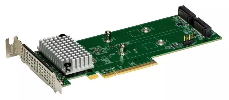 Адаптер Supermicro AOC-SLG4-2H8M2, 2x NVMe/SATA M.2 SSD, PCI-Ex8 (AOC-SLG4-2H8M2-O)