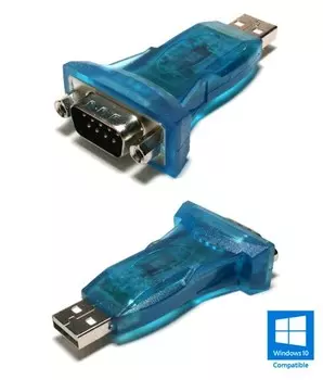 Переходник (адаптер) USB(Am)-COM(9m), синий, ORIENT (UAS-012)