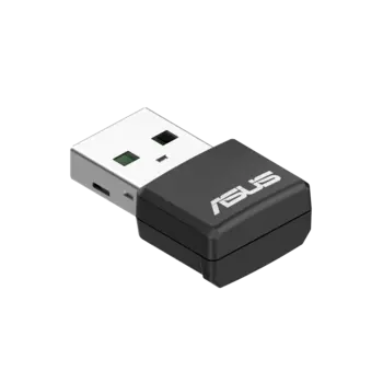 Адаптер Wi-Fi ASUS USB-AX55 NANO, 802.11a/b/g/n/ac/ax, 2.4 / 5 ГГц, до 1.78 Гбит/с, USB