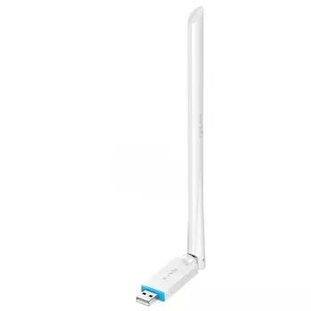 Адаптер Wi-Fi Tenda U2, AX300, 802.11n, 2.4 ГГц, до 150 Мбит/с, 20 дБм, USB, внешних антенн: 1x6 дБи