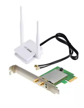 Адаптер Wi-Fi TOTOLINK A1200PE, 802.11a/b/g/n/ac, 2.4 / 5 ГГц, до 1.17 Гбит/с, PCI-E, внешних антенн: 2x5 дБи