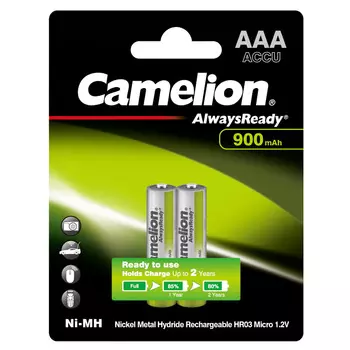 Аккумулятор Camelion Always Ready BL-2, AAA, 1.2V 900 мА·ч, 2 шт. (9165)