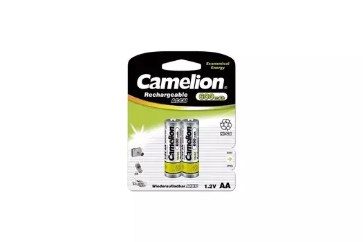 Аккумулятор Camelion NC-AA600BP2, AA, 1.2V 600 мА·ч, 2 шт