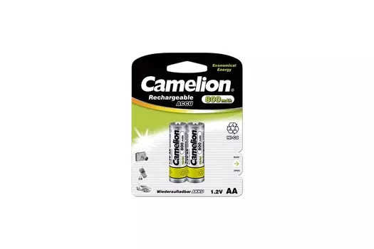 Аккумулятор Camelion NC-AA800BP2, AA, 1.2V 800 мА·ч, 2 шт