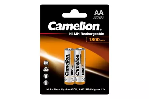 Аккумулятор Camelion NH-AA1800BP2, AA, 1.2V 1.8 А·ч, 2 шт