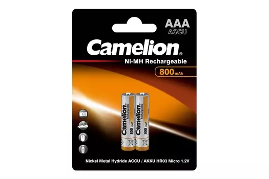 Аккумулятор Camelion NH-AAA800BP2, AAA, 1.2V 800 мА·ч, 2 шт