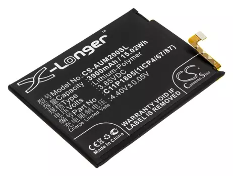 Аккумулятор CameronSino CS-AUM200SL для Asus ZenFone Max M2/ZenFone Max M2 Dual SIM/ZB633KL, Li-Pol, 3900mAh, 3.85V (P104.01574)