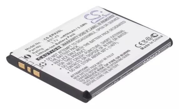 Аккумулятор CameronSino CS-ERX2SL/BST-43 для Sony Ericsson Elm , Mix Walkman, TxT , TxT Pro, Xperia X2, 3.7V, 950 мА·ч (CS-ERX2SL)