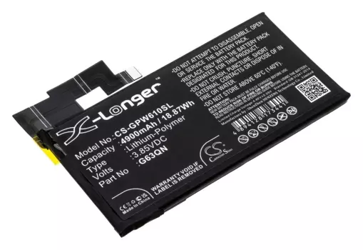 Аккумулятор CameronSino CS-GPW610SL/G63QN для Google Pixel 6 Pro, 3.87 В, 4900mAh