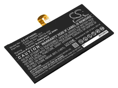 Аккумулятор CameronSino CS-HPT680SL, 3.8V, 5500mAh, Li-pol для HP Pro Tablet 608 G1