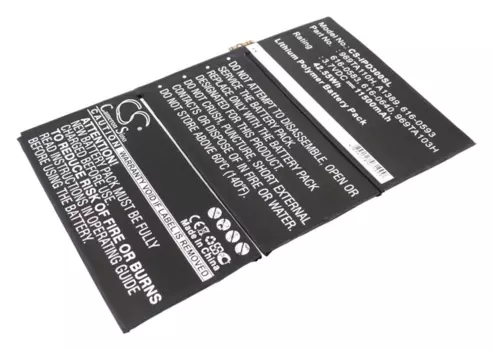 Аккумулятор CameronSino CS-IPD300SL, 3.7 В, 11.5 А·ч, Li-pol для Apple iPad 3, iPad 4 (616-0604, A1389)