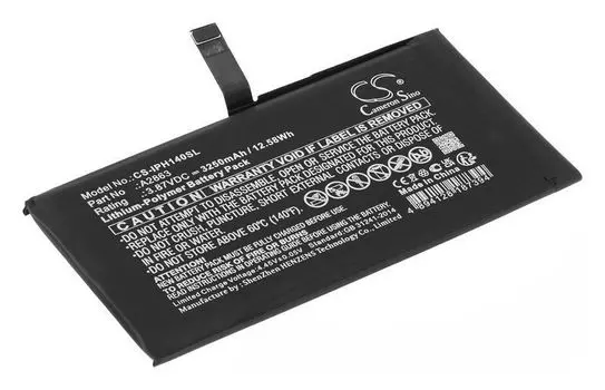 Аккумулятор CameronSino CS-IPH140SL/A2863 для Apple iPhone 14, 3.87V, 3.25 А·ч (CS-IPH140SL)