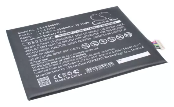 Аккумулятор CameronSino CS-LVB600SL, 3.7V, 6300mAh, Li-pol для Lenovo IdeaTab A10-70, A7600, S6000, S6000-h