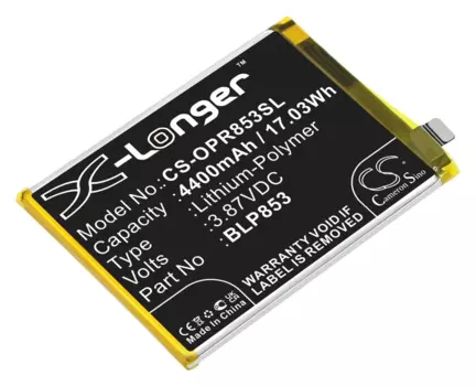 Аккумулятор CameronSino CS-OPR853SL/BLP853 для OPPO Reno 5 Lite,Reno 4, 3.87V, 4.4 А·ч (CS-OPR853SL)