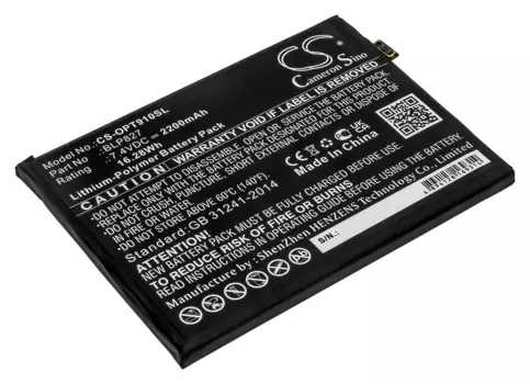 Аккумулятор CameronSino CS-OPT910SL/BLP827 для OnePlus 9 Pro 5G, LE2120, LE2121, LE2123, LE2127, LE2125, 7.4 В, 2200mAh