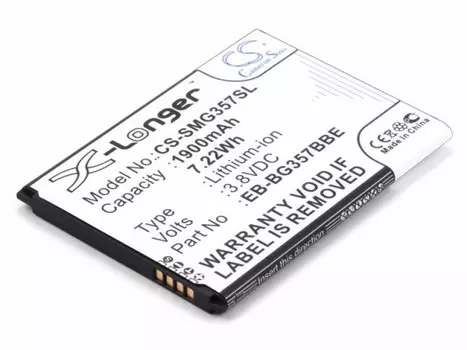 Аккумулятор CameronSino CS-SMG357SL для Samsung CS-SMG357SL, 1900 (P104.01364)