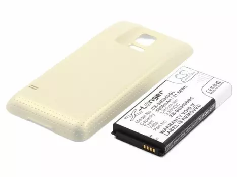 Аккумулятор CameronSino CS-SMI960GL для Samsung SM-G900F Galaxy S5, Li-Ion, 5600mAh, 3.85V, золотистый (P104.01395)