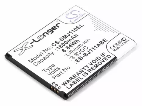Аккумулятор CameronSino CS-SMJ110SL для Samsung Galaxy J1 Ace, 1800 (P104.01397)
