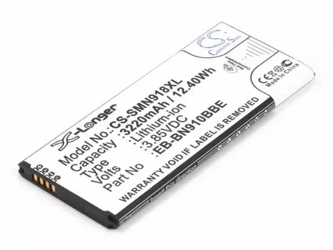 Аккумулятор CameronSino CS-SMN918XL для Samsung EB-BN910BBE, Li-Ion, 3220mAh, 3.85V, NFC (P104.00487)