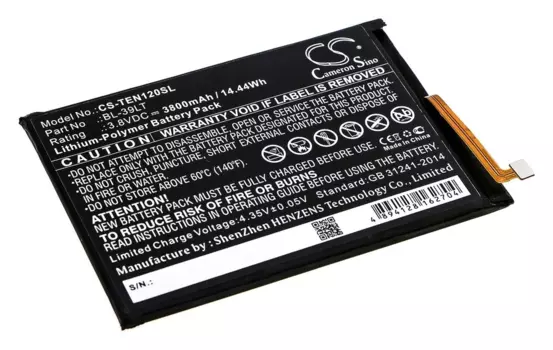 Аккумулятор CameronSino CS-TEN120SL/ BL-39LT для Tecno Camon 12, Camon 15, 3.8 В, 3800mAh