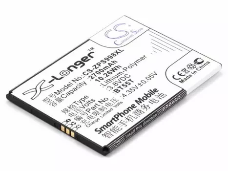 Аккумулятор CameronSino CS-ZPS998XL для Zopo ZP998, ZP999 (BT55T), Li-Pol, 2700, 3.8V (P104.01445)