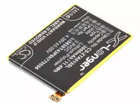 Аккумулятор CameronSino CS-ZTA015SL для ZTE Axon Lux (Li3830T43P6h775556), Li-Pol, 3000, 3.8V (P104.01446)