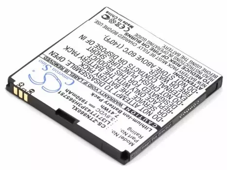 Аккумулятор CameronSino CS-ZTN860X для ZTE N855D, N880E, Li-Ion, 1950mAh, 3.8V (P104.01466)